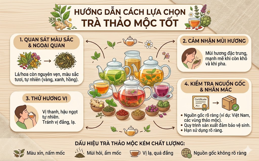 3. Cách lựa chọn trà thảo mộc tốt