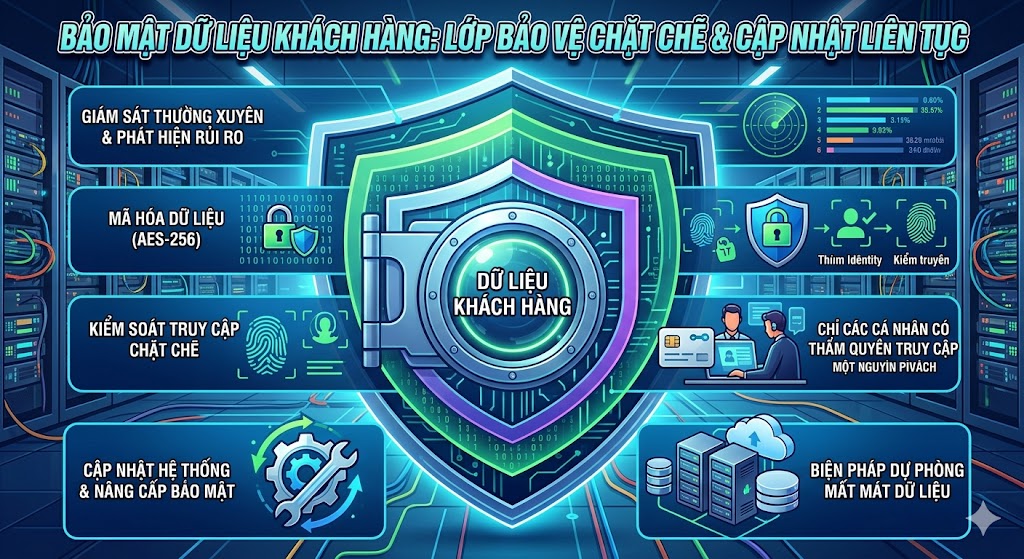 Bảo mật thông tin nghiêm ngặt