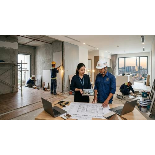 Quy trình làm việc chuyên nghiệp (dịch vụ thiết kế và thi công trọn gói)